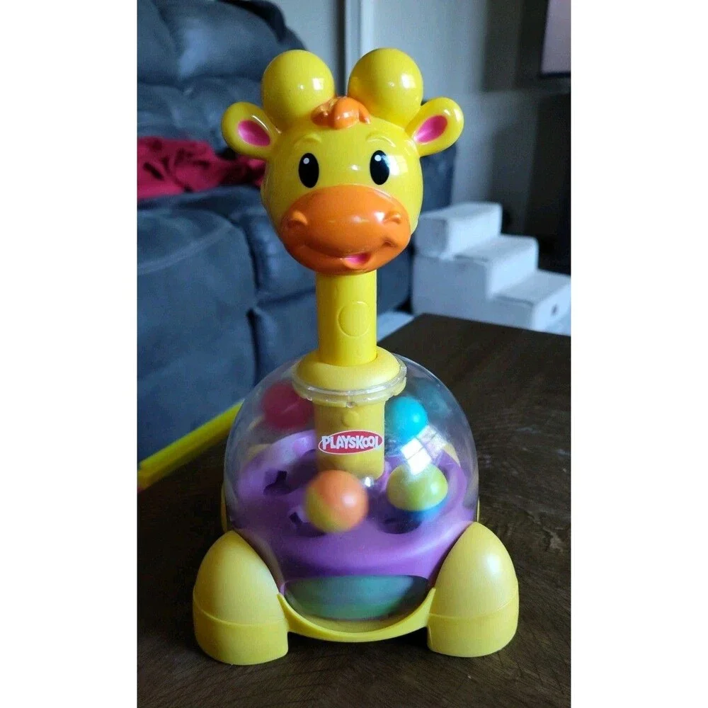 2011 Playskool Poppin' Park Giraffalaff Tumble Top Toy - Giraffe Spinning Balls